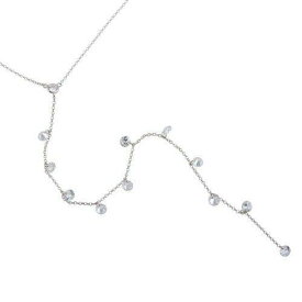 DBFL .925 Sterling Silver Plated Drop CZ Necklace ユニセックス