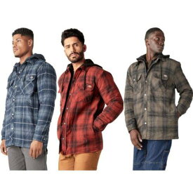 ディッキーズ Dickies Men's Coat TJ211 Water Repellent Fleece Hooded Flannel Shirt Jacket メンズ