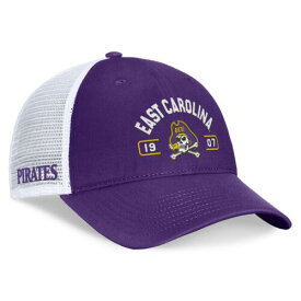 トップ オブ ザ ワールド Men's Top of the World Purple/White ECU Pirates Free Kick Trucker Adjustable Hat メンズ