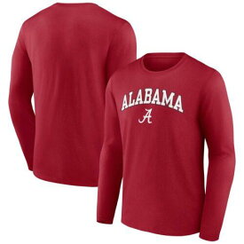 Men's Fanatics Crimson Alabama Crimson Tide Campus Long Sleeve T-Shirt メンズ