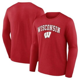 2023/12/25 Men's Fanatics Red Wisconsin Badgers Campus Long Sleeve T-Shirt メンズ