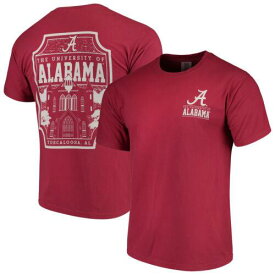 Image One イメージ ワン Men's Crimson Alabama Crimson Tide Comfort Colors Campus Icon T-Shirt メンズ
