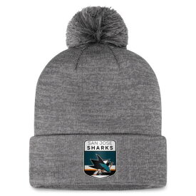 Men's Fanatics Gray San Jose Sharks Authentic Pro Home Ice Cuffed Knit Hat with メンズ