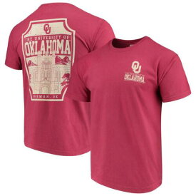 Image One イメージ ワン Men's Crimson Oklahoma Sooners Comfort Colors Campus Icon T-Shirt メンズ