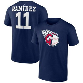 2023/12/25 Men's Fanatics Jose Ramirez Navy Cleveland Guardians Player Icon Name & Number メンズ