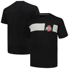 Men's Profile Black Ohio State Buckeyes Big & Tall Color Stripe T-Shirt メンズ