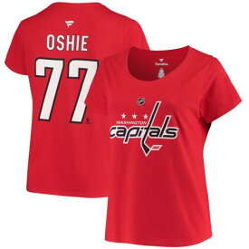 2023/12/25 Women's Fanatics TJ Oshie Red Washington Capitals Plus Size Name & Number Scoop レディース