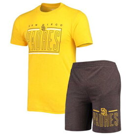 コンセプト スポーツ Men's Concepts Sport Brown/Gold San Diego Padres Meter T-Shirt and Shorts Sleep メンズ
