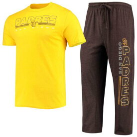 コンセプト スポーツ Men's Concepts Sport Brown/Gold San Diego Padres Meter T-Shirt and Pants Sleep メンズ