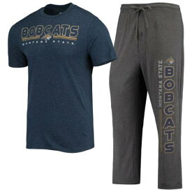 コンセプト スポーツ Men's Concepts Sport Heathered Charcoal/Navy Montana State Bobcats Meter T-Shirt メンズ