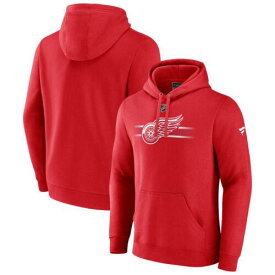 New ListingMen's Fanatics Red Detroit Red Wings Authentic Pro Secondary Pullover Hoodie ユニセックス