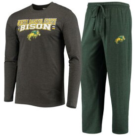 コンセプト スポーツ Men's Concepts Sport Green/Heathered Charcoal NDSU Bison Meter Long Sleeve メンズ