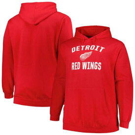New ListingMen's Profile Red Detroit Red Wings Big & Tall Arch Over Logo Pullover Hoodie ユニセックス