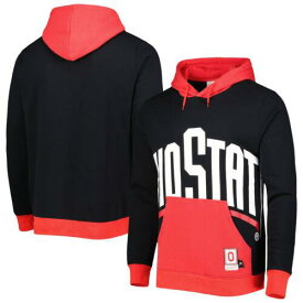 ミッチェルアンドネス New ListingMen's Mitchell & Ness Black Ohio State Buckeyes Big Face Pullover Hoodie ユニセックス