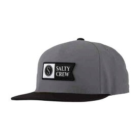 Salty Crew Alpha Tech Snapback Hat (Charcoal/Black) 5-Panel Cap メンズ