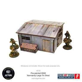 Pre-Painted WW2 Normandy Large Tin Shed Terrain Bolt Action Warlord Games