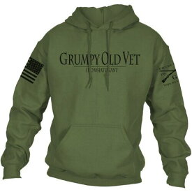 グラント Grunt Style Grumpy Old Vet Pullover Hoodie - Green メンズ