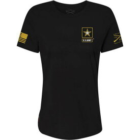 グラント Grunt Style Women's Relaxed Fit Army - Basic Full Logo T-Shirt - Black レディース