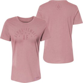 グラント Grunt Style Women's Alpha Female AF Relaxed Fit T-Shirt - Pink レディース
