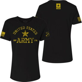 グラント Grunt Style Women's Army - Est. 1775 Relaxed Fit T-Shirt - Black レディース
