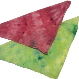 Unbranded Tie Dye Bandana Two Pack Ice Dye 20 x 20 Scarf Watercolors Green Pink Square レディース