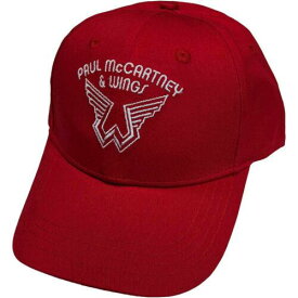 Otto Paul McCartney - Wings Logo - Red OSFA Baseball Cap メンズ