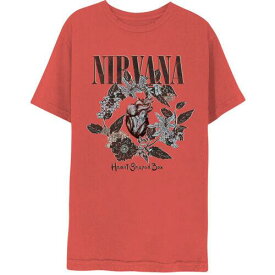 Nirvana-Kurt Cobain-Heart Shaped Box-Red t-shirt メンズ