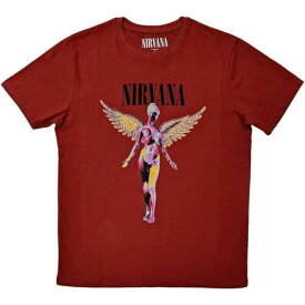 Nirvana - Kurt Cobain - In Utero - Red t-shirt メンズ
