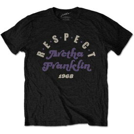 フランクリン Aretha Franklin - Respect - Black T-shirt メンズ