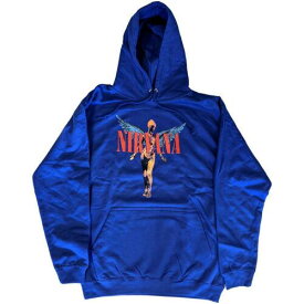 Nirvana - Angelic - Pullover Blue Hooded Sweatshirt メンズ