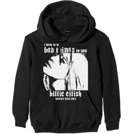 Billie Eilish - Bad Things - Pullover Black Hooded Sweatshirt メンズ