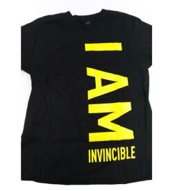Invicta Unisex T-Shirt I Am Invincible Medium Black and Yellow Text IPMINVTMED メンズ