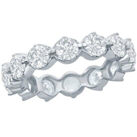 Classic Women's Ring Sterling Silver Round CZ Eternity Band Size 7 W-2688-7 レディース