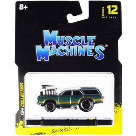 Muscle Machines 1/64 Model Car 1970 Oldsmobile Vista Cruiser 442 Green Metallic