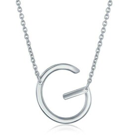 Classic Sterling Silver Sideways G Initial Necklace ユニセックス