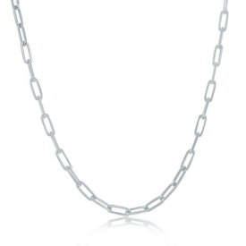 Classic Sterling Silver 2.8mm Paper Clip Linked Chain 16 ユニセックス