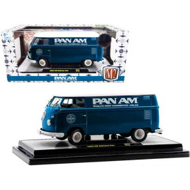 M2 Machines M2 1/24 Scale Model Delivery Van 1960 Volkswagen Pan Am Turquoise with White Top