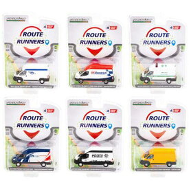 Greenlight 1/64 Scale Diecast Model Vans Set Route Runners Series 4 6 Pieces