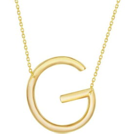 Classic Women's Necklace Sterling Silver Gold Large Sideways G Initial L-4267 レディース
