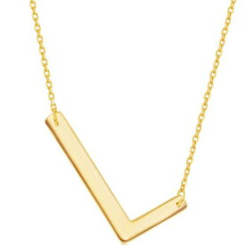 Classic Women's Necklace Sterling Silver Gold Large Sideways L Initial L-4272 レディース