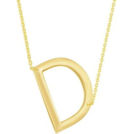 Classic Women's Necklace Sterling Silver Gold Large Sideways D Initial L-4264 レディース