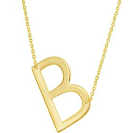 Classic Women's Necklace Sterling Silver Gold Large Sideways B Initial L-4262 レディース