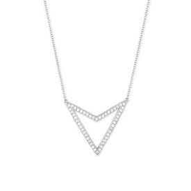 Classic Sterling Silver Large Open CZ Arrow Necklace ユニセックス