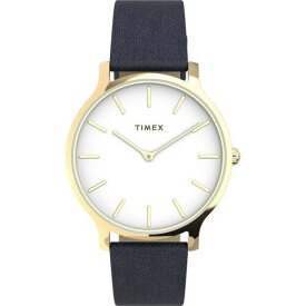 タイメックス Timex Women's Dress Watch Quartz White Dial Genuine Leather Strap TW2V049009J レディース