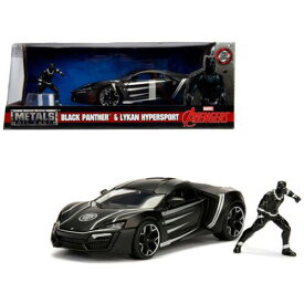 Jada 1/24 Diecast Car Lykan Hypersport Black Panther Figurine Avengers Marvel