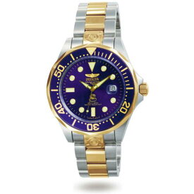Invicta Men's Watch Pro Diver Dive Blue Dial Two Tone Yellow Gold Bracelet 3049 メンズ