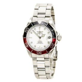 Invicta Men's Watch Pro Diver White Dial Automatic Silver Tone Bracelet 9404 メンズ