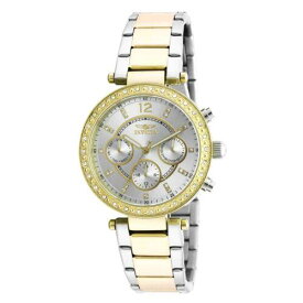 Invicta 20470 Lady's Silver Dial Two Tone Yellow Gold Steel Watch レディース