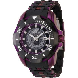 Invicta Men's Watch Sea Spider Quartz Black Purple and Transparent Dial 44131 メンズ