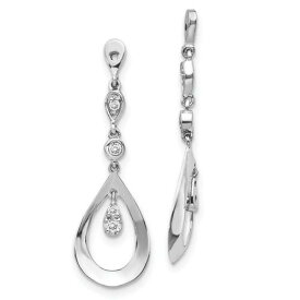 Jewelry 14k White Gold Teardrop Dangle Diamond Earring Jackets ユニセックス
